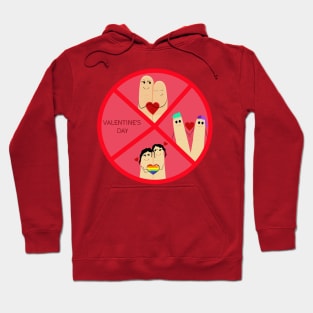 valentine fingers 2 Hoodie